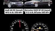 Mercedes S600 V12 VS Audi A8 D2 W12 acceleration #shorts #acceleration