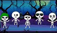 five little skeletons | halloween songs | scary nursery rhymes | halloween