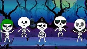 five little skeletons | halloween songs | scary nursery rhymes | halloween