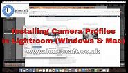 Installing Camera Profiles in Lightroom (Windows and Mac)