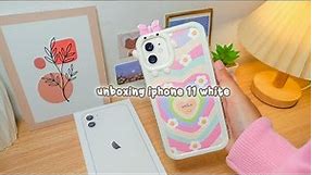 ✧ aesthetic unboxing iPhone 11 64gb in 2023 {white} 💗
