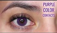 PURPLE COLORED CONTACTS | TTDEYE Iris Purple & Purple II Review
