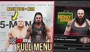WWE 2K19 Full Menu - NEW Match Types, Universe Mode, All Options, Custom MITB, & More!