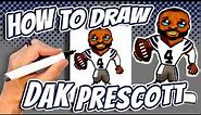 How to Draw Dak Prescott for Kids - Dallas Cowboys Football