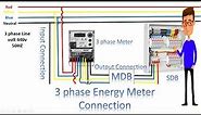3 phase Energy Meter Connection | 3 phase meter by earthbondhon
