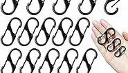 30pcs S Carabiner Zipper Clips Anti Theft,Quick Disconnect Zipper Pull Locks for Backpack, Dual Spring Carabiner Snap Hook for Camping Hiking Luggage Outdoor Fishing Suitcase