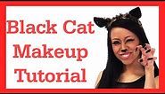 Black Cat Makeup Tutorial for Halloween! #17daily