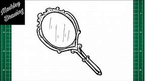 How to Draw a Vintage Hand Mirror