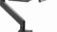 AVLT Single 13"-43" Monitor Arm Desk Mount fits One Flat/Curved/Ultrawide Monitor Full Motion Height Swivel Tilt Rotation Adjustable Monitor Arm - Black/VESA/C-Clamp/Grommet/Cable Management