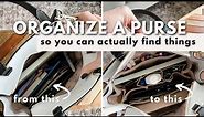 HOW TO ORGANIZE A PURSE USING AN INSERT | The best way to organize a handbag and how to store it