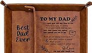 Best Dad Ever PU Leather Tray and Keychain, Gifts for Dad Fathers Day, Unique Dad Birthday Gifts from Daughter Son, Men Gifts for Father, New Dad Gifts for Husband from Wife Christmas