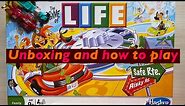 Unboxing and how to play life board game