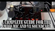 The complete BM800 Condenser mic and V8 Sound card Review, Setup, Test and Tips!!!