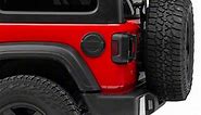 Mopar Jeep Wrangler Fuel Door with Jeep Logo; Black 82215123AB (18-24 Jeep Wrangler JL) - Free Shipping