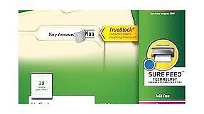 Avery TrueBlock File Folder Labels, 2/3" x 3-7/16", 1,500 Printable Labels, White, Permanent (5366)