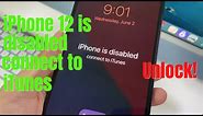 [Unlock] iPhone 12 is Disabled Connect to iTunes | How to Unlock iPhone 12 If Forgot Password