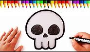 How To Draw A Skull Emoji Easy