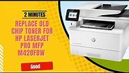 How to replace old chip toner for hp LaserJet Pro mfp m428fdw by yourself