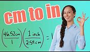 cm to in (How to Convert Centimeter to Inch)