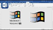 How to create Microsoft Windows 95 logo in Microsoft Word