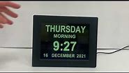 Vision Australia Product Demonstration 8 inch digital calendar day clock