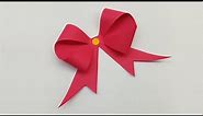 How to Make a Paper Bow Ribbon | Origami Bow Ribbons Making | Christmas Decorations Ideas