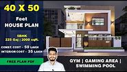 40x50 House plan with Garden | 225 Gaj | 2000 sqft | 40*50 5BHK | 40 by 50 ka Naksha || DV Studio