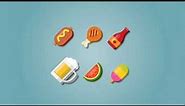How to make a Food Icons Set Vector in Illustrator