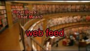 What does web feed mean?