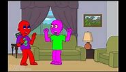 Evil Barney Sneaks Into Barney's House and Gets Grounded