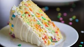 Vanilla Funfetti Cake (Birthday Cake with Sprinkles) Recipe - Hot Chocolate Hits