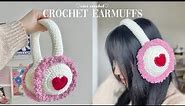 🍓How To Crochet Earmuffs | Simple and Cute🍓