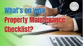 Rental Property Maintenance tip, schedule, and checklist