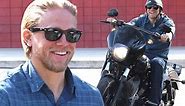 Charlie Hunnam films scenes on set of Sons Of Anarchy