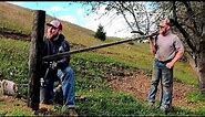 Building A Barbed Wire Fence On A Hill Side! Best Type of Fence To Build For Cattle!
