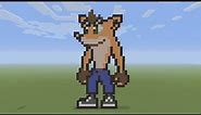 Minecraft Pixel Art - Crash Bandicoot