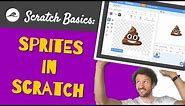 Scratch Sprites for Beginners | How to Make, Draw, Upload and Download Sprites in Scratch 3