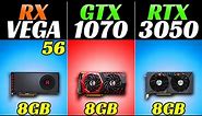 RX Vega 56 vs GTX 1070 vs RTX 3050 - 1080p and 1440p Gaming Benchmarks