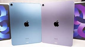 Blue & Purple iPad Air 5 - Unboxing & iPad Pro Comparison!