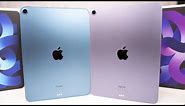 Blue & Purple iPad Air 5 - Unboxing & iPad Pro Comparison!