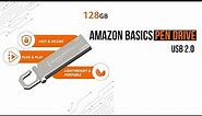 Amazon Basics 128 GB USB 2.0 Pen Drive | Flash Drive | with Key Ring (Metal) | 128 GB USB Pen Drive