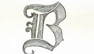 How To Write Letter "B" In Old English Font Style / Unique Designer Font Letters