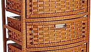 Oriental Furniture 29" Natural Fiber Chest of Drawers - Honey