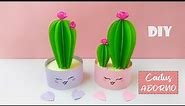 DIY 💗 - CACTUS para decorar / Cactus de Papel / Paper Cactus / Lindo Adorno / Fácil 🥰
