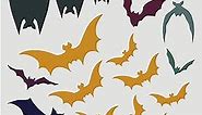 FINGERINSPIRE Halloween Bats Stencil 11.8x11.8inch Reusable Halloween Theme Drawing Stencil Plastic Scary Bats Pattern Stencil for Painting on Wall, Canvas, Tile, Furniture and Paper