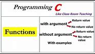 functions in c programming | categories of function |