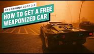 Cyberpunk 2077 2.0 - How to Get a Free Weaponized Vehicle (Ken Block Car Location)