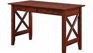 AFI 48 in. Rectangular Walnut 1 Drawer Writing Desk with Solid Wood Material AH12234