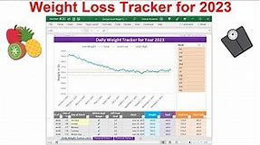 Daily Weight Tracker Spreadsheet for 2023 | Track Your Weight Loss Journey in Simple Excel Charts