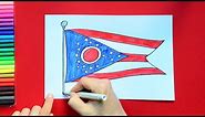 How to draw the Flag of Ohio State, USA